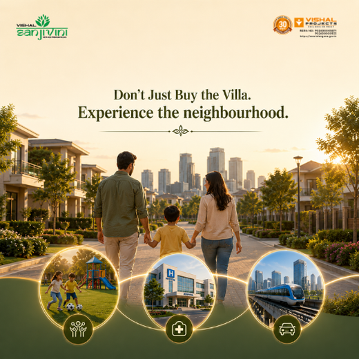 Neighbourhood and lifestyle around luxury ready to move villas in Hyderabad