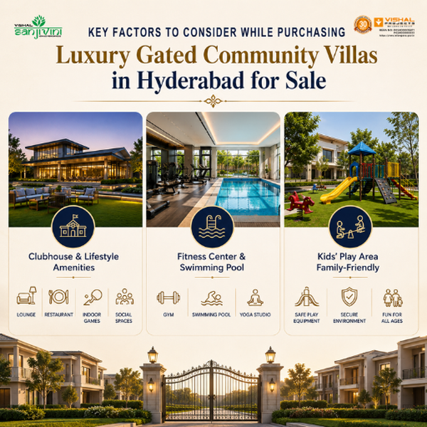 Fitness center and swimming pool at luxury gated community villas in Hyderabad