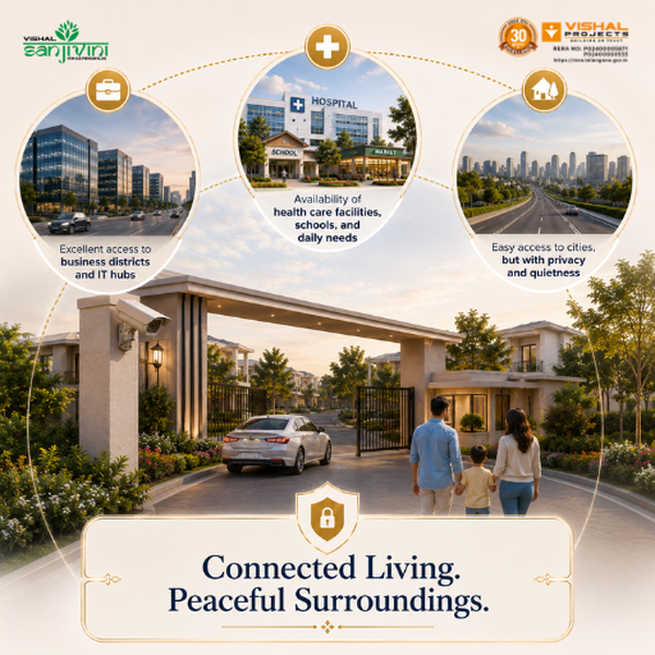 Connectivity to IT hubs from luxury gated community villas in Hyderabad