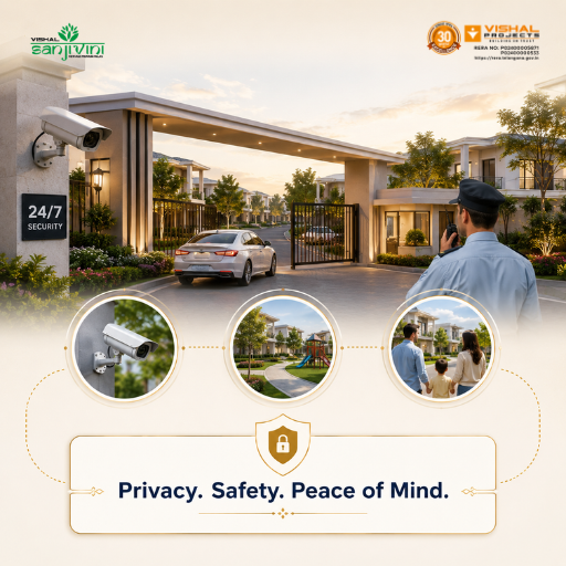 24-hour security and surveillance at luxury gated community villas in Hyderabad